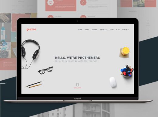 Graxpo One Page Portfolio Template Free